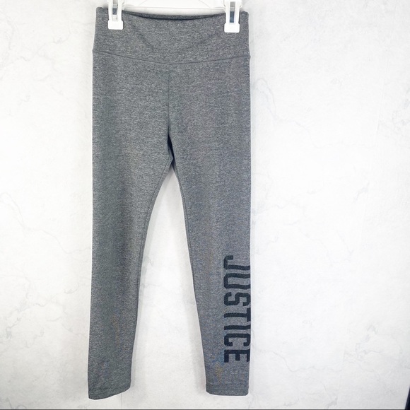 [Justice] Classic Gray Mesh Leggings - Picture 1 of 3